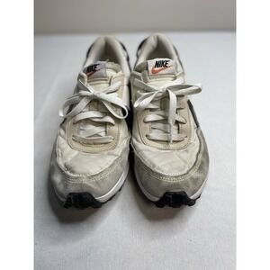 Nike Womens Waffle Debut White Beige Black Suede Sz 9 Walking Running Shoe